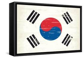 South Korea Grunge Flag. A Flag South Korea With A Texture-TINTIN75-Framed Stretched Canvas
