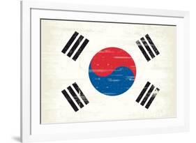 South Korea Grunge Flag. A Flag South Korea With A Texture-TINTIN75-Framed Premium Giclee Print