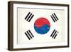 South Korea Grunge Flag. A Flag South Korea With A Texture-TINTIN75-Framed Art Print