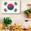 South Korea Grunge Flag. A Flag South Korea With A Texture-TINTIN75-Art Print displayed on a wall