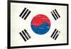 South Korea Grunge Flag. A Flag South Korea With A Texture-TINTIN75-Framed Art Print