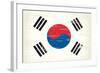 South Korea Grunge Flag. A Flag South Korea With A Texture-TINTIN75-Framed Art Print