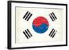 South Korea Grunge Flag. A Flag South Korea With A Texture-TINTIN75-Framed Art Print