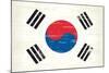 South Korea Grunge Flag. A Flag South Korea With A Texture-TINTIN75-Mounted Art Print