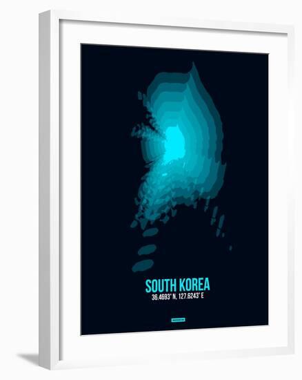 South Korea Radiant Map 2-NaxArt-Framed Art Print