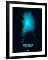 South Korea Radiant Map 2-NaxArt-Framed Art Print