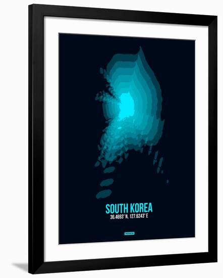 South Korea Radiant Map 2-NaxArt-Framed Art Print