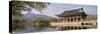 South Korea, Seoul, Kyongheru, View of Traditional Architecture on a Lake-null-Stretched Canvas