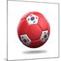 South Korea Soccer Ball-pling-Mounted Premium Giclee Print