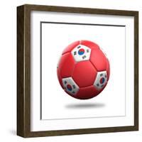 South Korea Soccer Ball-pling-Framed Art Print