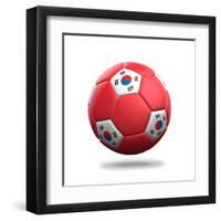 South Korea Soccer Ball-pling-Framed Art Print