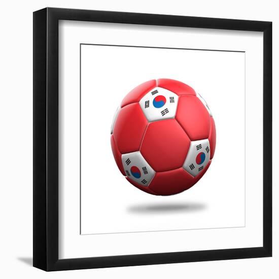 South Korea Soccer Ball-pling-Framed Art Print