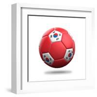 South Korea Soccer Ball-pling-Framed Art Print