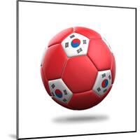 South Korea Soccer Ball-pling-Mounted Art Print