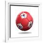 South Korea Soccer Ball-pling-Framed Art Print