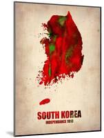 South Korea Watercolor Map-NaxArt-Mounted Art Print