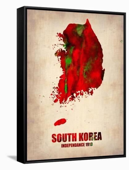 South Korea Watercolor Map-NaxArt-Framed Stretched Canvas