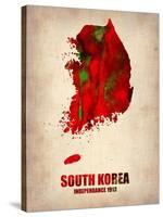 South Korea Watercolor Map-NaxArt-Stretched Canvas