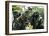 South Korean Airmen Assist in Mask Washing Decontamination-null-Framed Photographic Print