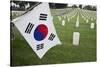 South Korean Flag Hanging at 2014 Memorial Day Event, Los Angeles National Cemetery, California, US-Joseph Sohm-Stretched Canvas