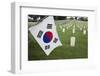 South Korean Flag Hanging at 2014 Memorial Day Event, Los Angeles National Cemetery, California, US-Joseph Sohm-Framed Photographic Print