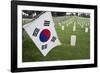 South Korean Flag Hanging at 2014 Memorial Day Event, Los Angeles National Cemetery, California, US-Joseph Sohm-Framed Photographic Print