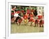 South Korean Kindergarten Pupils Plant Rice Seedlings-null-Framed Photographic Print