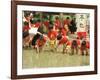 South Korean Kindergarten Pupils Plant Rice Seedlings-null-Framed Photographic Print