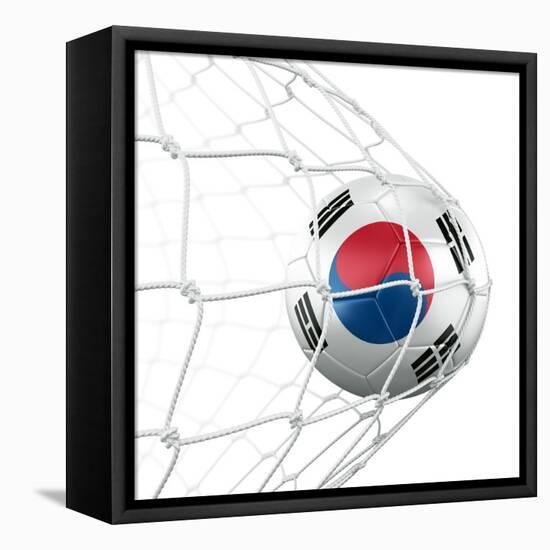 South Korean Soccer Ball in a Net-zentilia-Framed Stretched Canvas