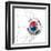 South Korean Soccer Ball in a Net-zentilia-Framed Art Print