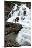 South Lake Tahoe, Nevada: Heavy Snow Fall Makes for a Fast Flowing Fallen Leaf Falls-Brad Beck-Mounted Photographic Print