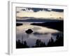 South Lake Tahoe, Nv: an Early Morning Sunrise Reflects Blue and Pink Off the Waters-Brad Beck-Framed Photographic Print