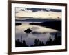 South Lake Tahoe, Nv: an Early Morning Sunrise Reflects Blue and Pink Off the Waters-Brad Beck-Framed Photographic Print