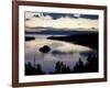 South Lake Tahoe, Nv: an Early Morning Sunrise Reflects Blue and Pink Off the Waters-Brad Beck-Framed Photographic Print