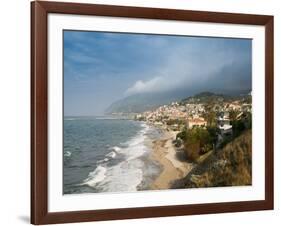 South Lesvos Resort Town, Plomari, Lesvos, Mithymna, Aegean Islands, Greece-Walter Bibikow-Framed Photographic Print