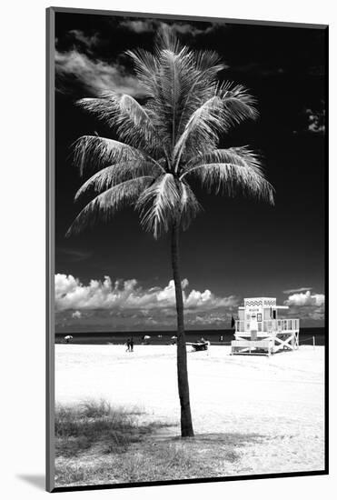 South Miami Beach Landscape with Life Guard Station - Florida - USA-Philippe Hugonnard-Mounted Photographic Print