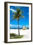 South Miami Beach Landscape with Life Guard Station - Florida - USA-Philippe Hugonnard-Framed Photographic Print