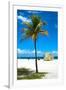 South Miami Beach Landscape with Life Guard Station - Florida - USA-Philippe Hugonnard-Framed Premium Photographic Print