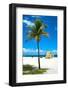 South Miami Beach Landscape with Life Guard Station - Florida - USA-Philippe Hugonnard-Framed Photographic Print