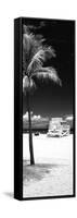 South Miami Beach Landscape with Life Guard Station - Florida - USA-Philippe Hugonnard-Framed Stretched Canvas