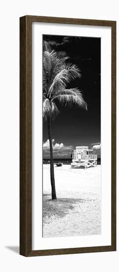 South Miami Beach Landscape with Life Guard Station - Florida - USA-Philippe Hugonnard-Framed Photographic Print