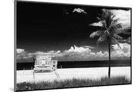 South Miami Beach Landscape with Life Guard Station - Florida-Philippe Hugonnard-Mounted Photographic Print