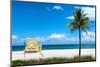 South Miami Beach Landscape with Life Guard Station - Florida-Philippe Hugonnard-Mounted Photographic Print