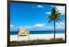 South Miami Beach Landscape with Life Guard Station - Florida-Philippe Hugonnard-Framed Photographic Print