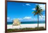 South Miami Beach Landscape with Life Guard Station - Florida-Philippe Hugonnard-Framed Photographic Print