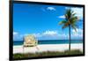 South Miami Beach Landscape with Life Guard Station - Florida-Philippe Hugonnard-Framed Photographic Print