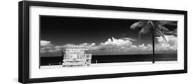 South Miami Beach Landscape with Life Guard Station - Florida-Philippe Hugonnard-Framed Photographic Print