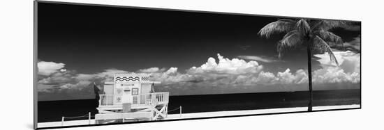 South Miami Beach Landscape with Life Guard Station - Florida-Philippe Hugonnard-Mounted Photographic Print