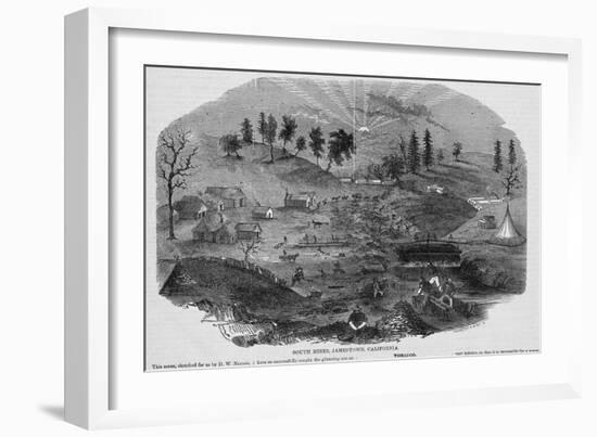 South Mines, Jamestown, California Illustration-null-Framed Giclee Print