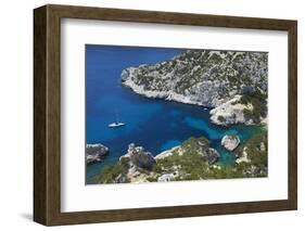 South of France, Mediterranean Coast, Chalk Rocks, Les Calanques, Bath Bay-Chris Seba-Framed Photographic Print